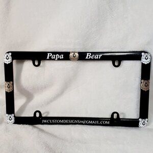 Papa Bear License Plate Frame
